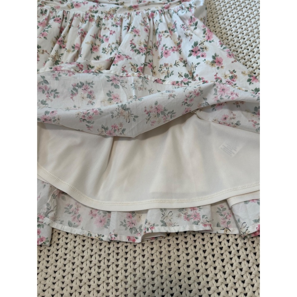WAYF Floral Strapless Mini Dress Ruched Size Small Cottagecore Coquette‎ - Picture 4 of 9